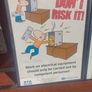 2 x framed safety pictures for ESB illustrated images,,,buyer collects, nice for any advertising wall display,,one glass broke on one picture,but can be easy replace ,,sold as seen,I reckon 80s 90s Image 6