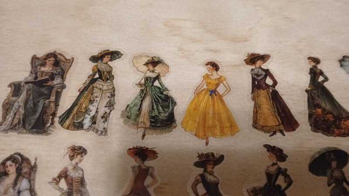 50pcs Vintage Transparent Stickers Decals