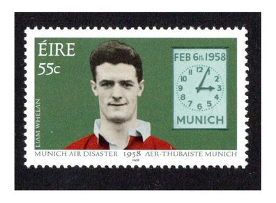 2008 Ireland 50th Anniversary of the Munich Air Disaster Commemorative Stamp Mint Never Hinged (MNH)