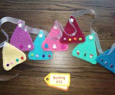 Hand knitted bunting for Baby's room/bedroom & Christmas