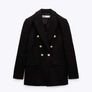 Zara Textured Blazer Image 5