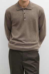 Massimo Dutti Yak wool blend polo knit