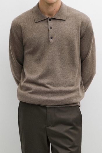 Massimo Dutti Yak wool blend polo knit