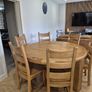 5ft Round Solid Oak Dining Table & 6 Solid Chairs Image 5
