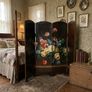 Antique painted panel screen Image 3