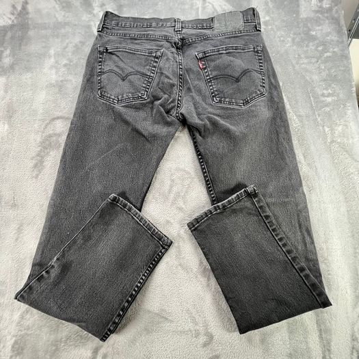 Levis 502 Mens Jeans Black W32 L30 Slim Taper Fit Stretch Denim