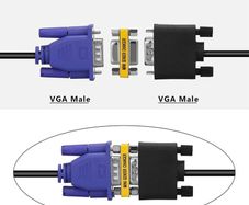 15 Pin VGA Female to Female Adapter  HD SVGA Gender Changer Coupler Extender