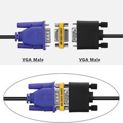 15 Pin VGA Female to Female Adapter  HD SVGA Gender Changer Coupler Extender