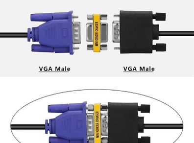 15 Pin VGA Female to Female Adapter  HD SVGA Gender Changer Coupler Extender