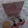 Handmade Needle Lace Earring in Box. A Lovely Gift Image 2