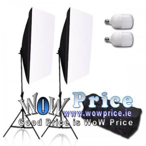 Softbox Continuous Lighting Kit 25W LED Bulb Light Stand