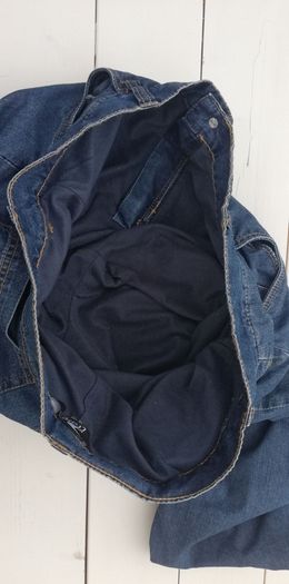 Crane mens blue jeans with fleece/flannel inner lining for cold protection W36 L32