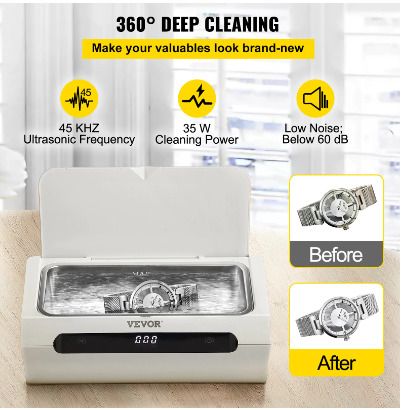 BRAND NEW 500ml Ultrasonic Cleaner Mini Portable Washing Machine Ultrasound Bath Sonic Cleaning Devices for Glasses Home Appliances