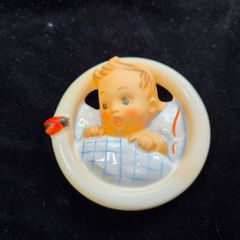 Goebel Hummel Porcelain Wall Plaque Lucky Fellow Baby Ladybug Limited Edition 500