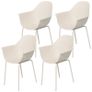4-Piece Garden Chairs Outdoor Chairs Garden Chair, Modern Design, 59 cm x 55 cm x 84 cm, Grey Image 2
