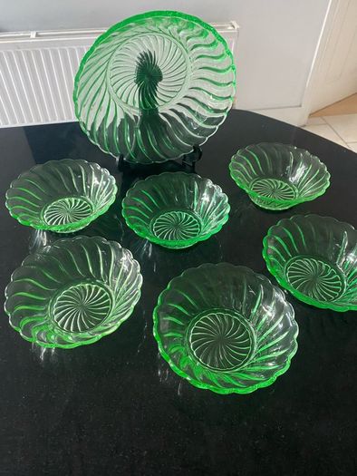 Vintage circa 1930s 7 piece fruit set