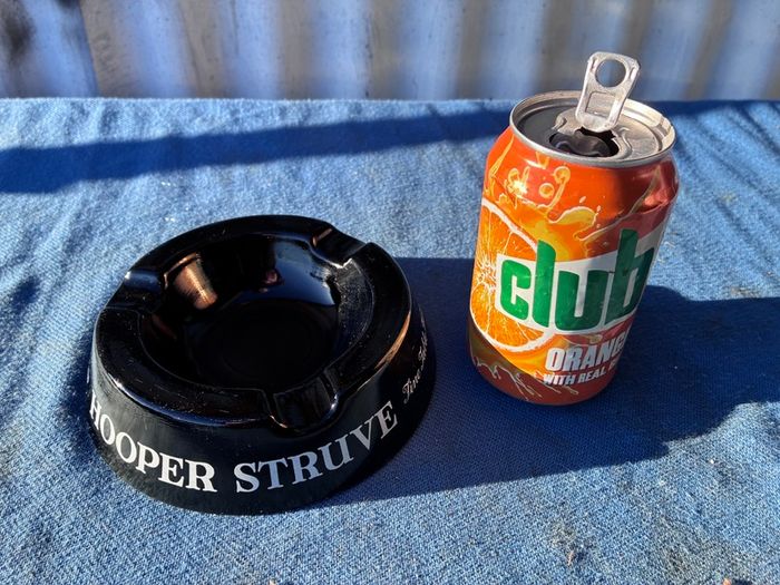 Vintage Hooper Struve glass ashtray