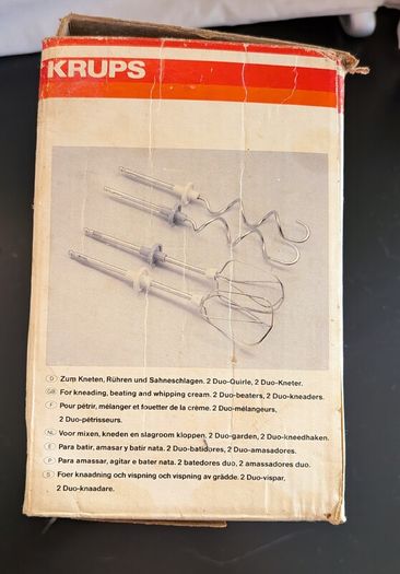 Vintage Krups 3Mix 1000 Plus Hand Mixer 662-70 Boxed Vintage Attachments