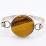 Tigers Eye Sterling Silver Bangle, London 1973 Image 2