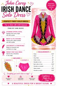 John Carey Irish Dance Solo Dress U8-U10