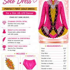 John Carey Irish Dance Solo Dress U8-U10