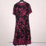 Country Casuals CC Black Sheer Mesh Fuchsia Pink Soutache Ribbon Embroidered V-Neck Midi Dress 16UK/44EU Image 8