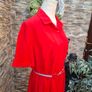 Vintage St Michael ruby red shirt dress Image 7
