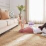 FREE EXPRESS SHIPPING Homeware Fluffy Bedroom Rug Small Beige Area Rugs 50x80 cm for Living Room Plush Carpet Modern Soft Shaggy Pile Faux Fur Rug for Home Image 5
