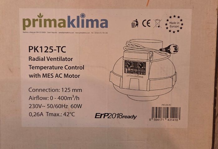 Prima Klima Radial Ventilator
