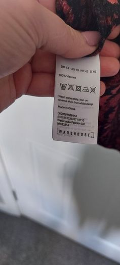 Beautiful animal print dress, Warehouse, size 14