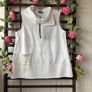 Bnwt white sleeveless top premiun brand Orly size medium 100% cotton Image 2