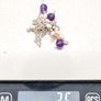 Silver Cross Necklace With Amethyst And Freshwater Pearls Image 8