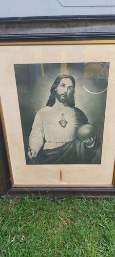 A Sacred Heart Framed Picture