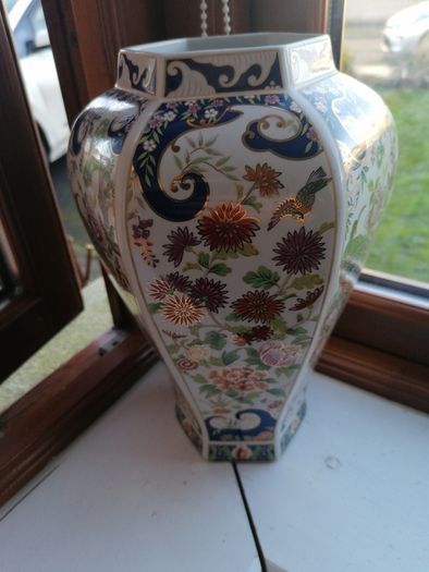 Antique Six Panel Vase