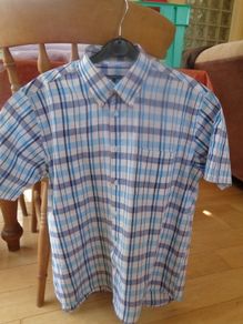 Mens Short Sleeved Cotton Shirt for Sale
