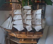 Vintage wooden ship