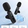 Wireless Lavalier Microphone for iPhone, iPad, Android Phone, 2-Pack Mini Microphone with Noise Reduction, Auto Pairing and Mute & Reverb for Vlogging, Video Recording, TikTok, YouTube - Plug & Play Image 7