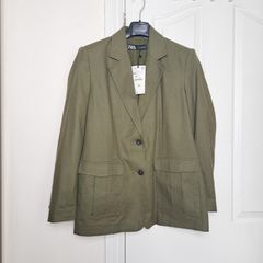 Zara Green Khaki Blazer Size XS/S