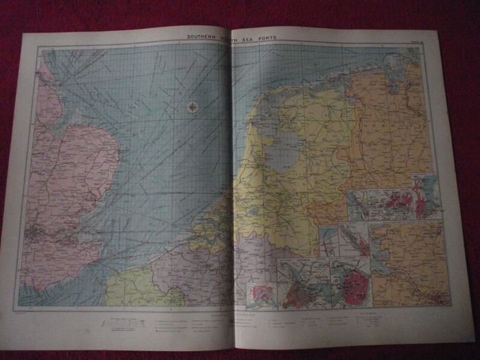 30 X Maps & Charts from Philip's Mercantile Marine Atlas of the World - Fourth Edition 1913