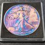 USA 1991 Silver Eagle Toned 1 Dollar Coin Image 4