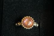 Rose quarts sterling silver (Spinning) ring