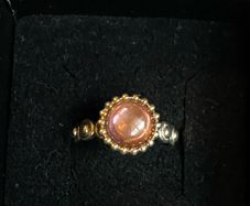 Rose quarts sterling silver (Spinning) ring
