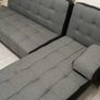 DARK GREY Fabric Sofa Bed, Chaise & Cushions Image 3