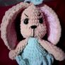 Crochet bunny with green dress Image 2