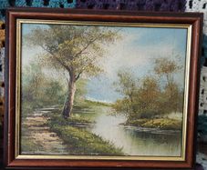 Original vintage 1960's oil painting by the artist Hector Salas