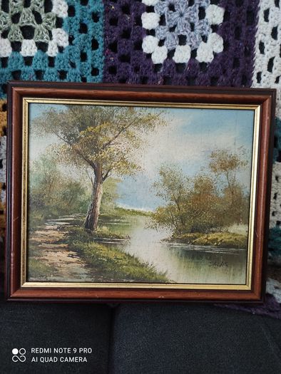 Original vintage 1960's oil painting by the artist Hector Salas
