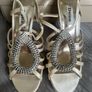 Dune White Crystal Diamente Stilettos Size 5 Image 6