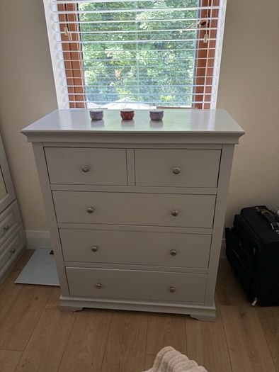 Matching wardrobe and chest of drawers
