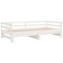 Pull-out Day Bed without Mattress White 2x 90x200 cm Image 3