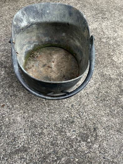 Vintage metal coal shuttle